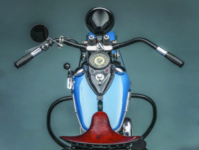 1941 harley davidson el knucklehead instruments and seat from the top